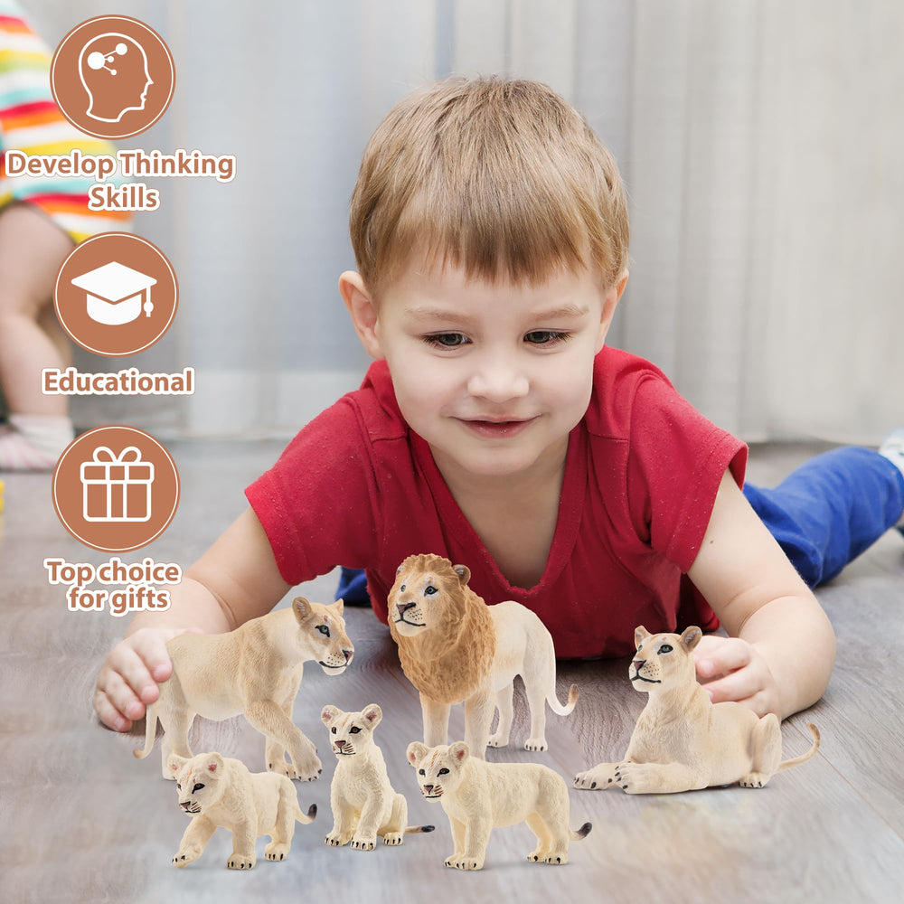 Toymany lion cake topper figure adds cute jungle charm to desserts
