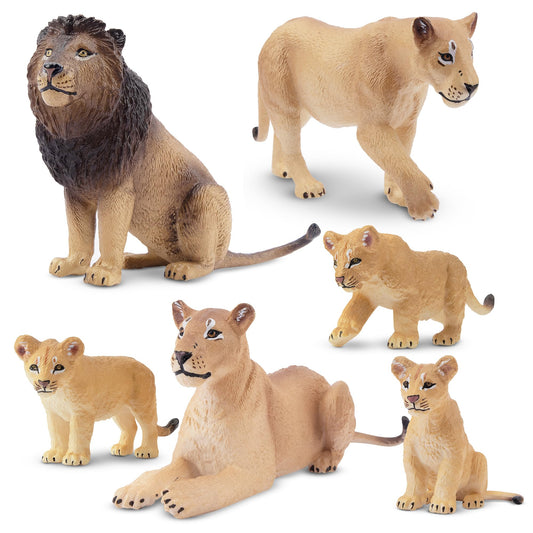 Toymany lion family figurines displayed together for imaginative play.