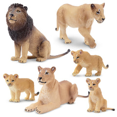 Toymany lion family figurines displayed together for imaginative play.