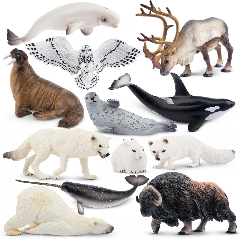 Toymany polar bear figurine for imaginative Arctic play and display.