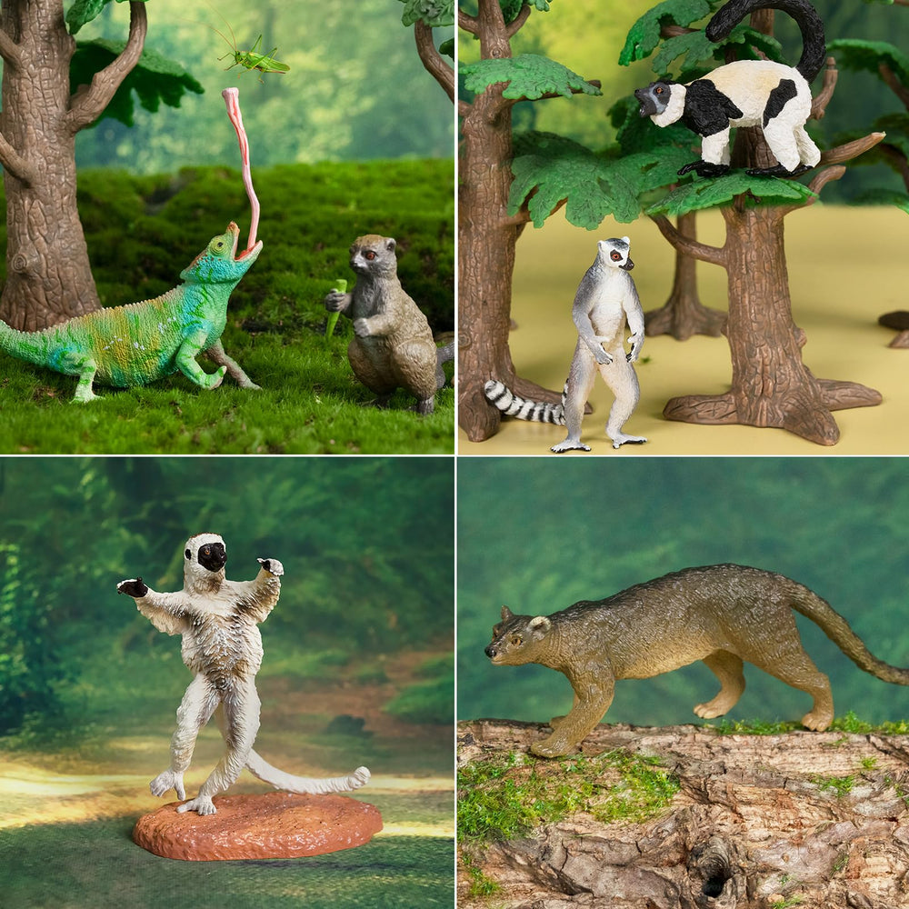 Toymany ring-tailed lemur figure perfect for kids' wildlife lessons and storytelling.