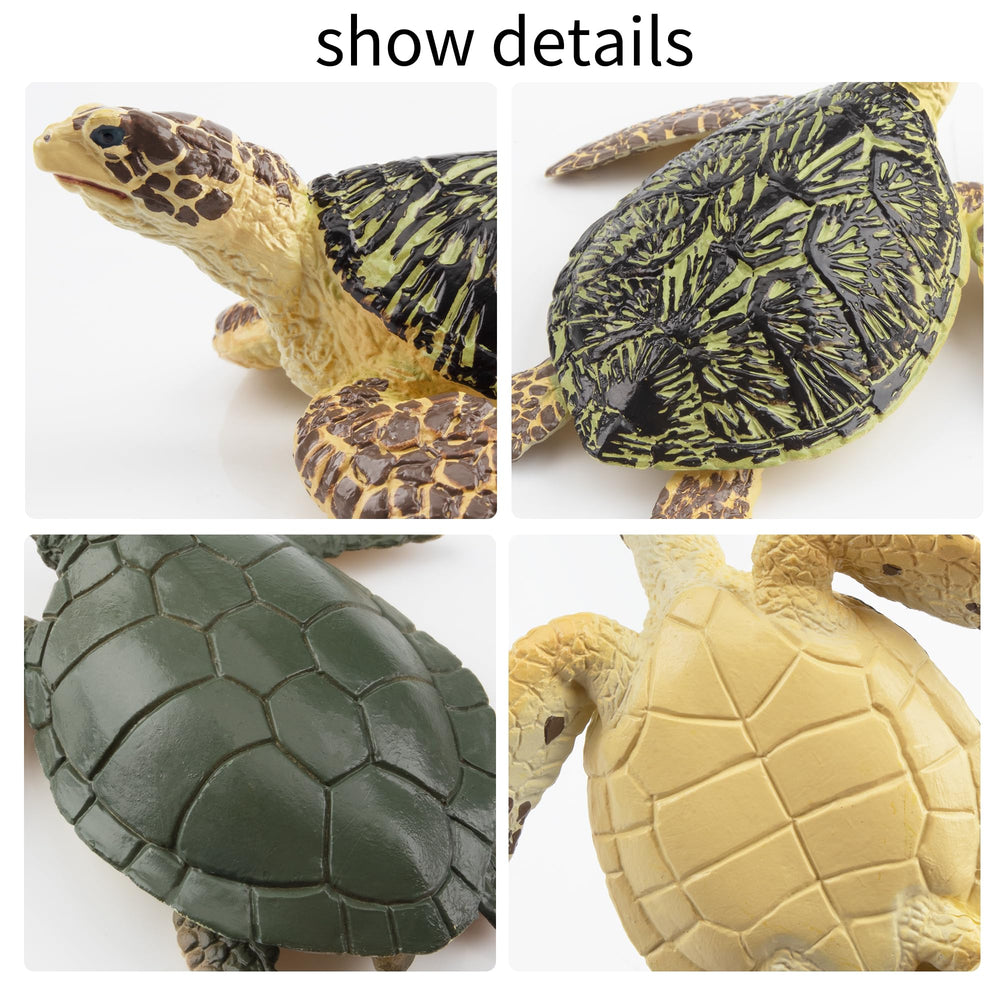Toymany sea turtle figurine 4 durable figure that stays upright during play