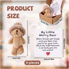 TOYMIS mini plush bear with encouragement card for uplifting messages