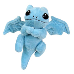 Toynami Miyo's blue Little Embers dragon stands 7 inches tall for cozy display.