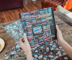 Toynk Blockbuster Era puzzle measures 28 x 20 inches after completion.