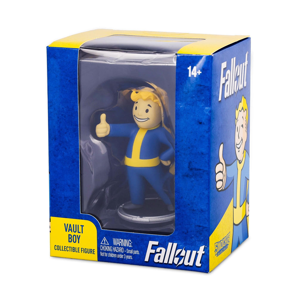 Official Fallout Vault Boy figure in window box, ready for display.