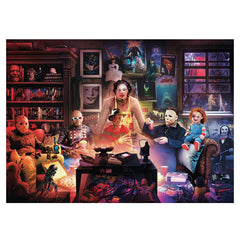 Toynk Horror Night Watch Party box cover inviting horror fans to a thrilling puzzle experience.
