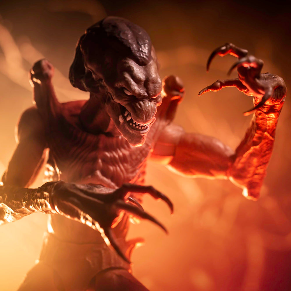 Toynk Pumpkinhead 1:12 scale fits with horror memorabilia collections.
