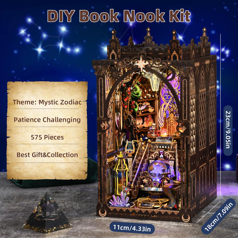 TOYQI Book Nook 3D puzzle dollhouse kit for hands-on building