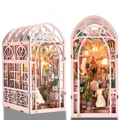TOYQI Book Nook Kit miniature dollhouse creates cozy desk ambiance