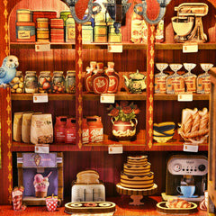 TOYQI Book Nook Kit wooden shelves provide durable display.