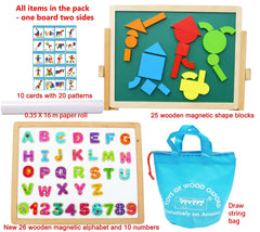 TOWO magnetic shapes and letters kit for creative spelling and counting.