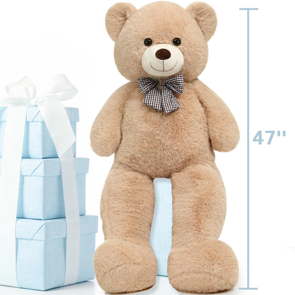 Toys Studio giant teddy bear in a hugging pose, perfect for comforting hugs and play.