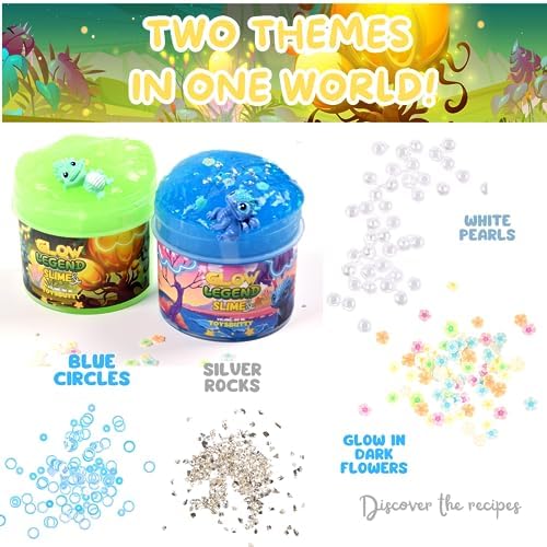 ToysButty FINOCLAY green glow slime dragon for glow-in-the-dark play
