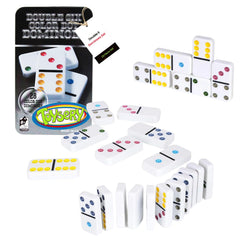Toysery domino tiles close-up showing bright colors for visual learning.