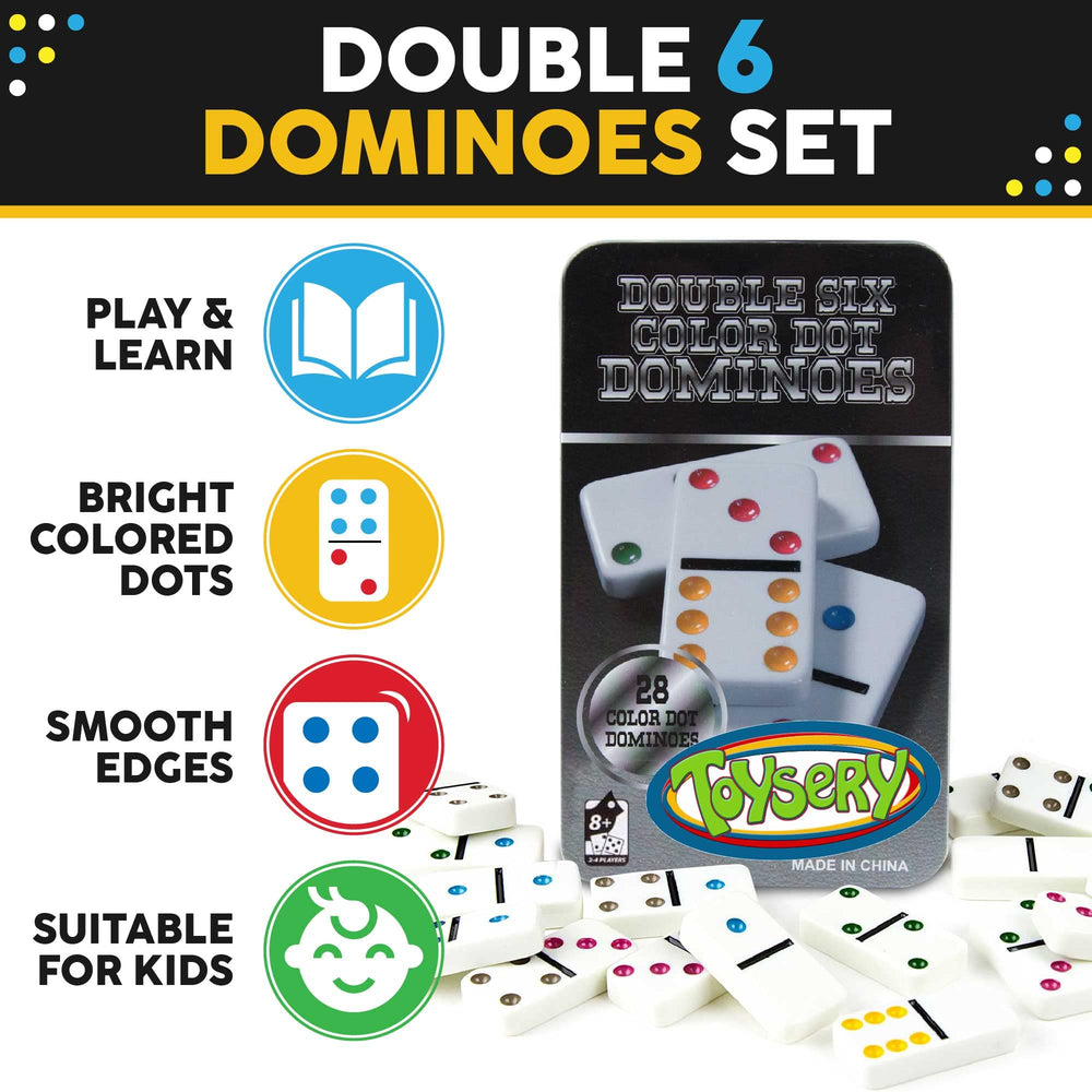 Toysery tin case keeps 28 pieces organized and ready to play.