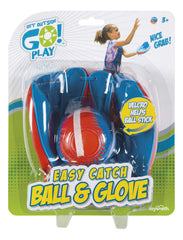 Toysmith Get Outside Go Easy Catch glove and ball front view for kids