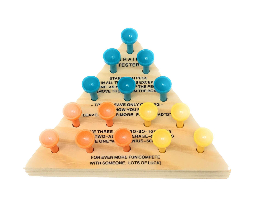 Toysmith Peg Game puzzle in progress, engage logic and planning