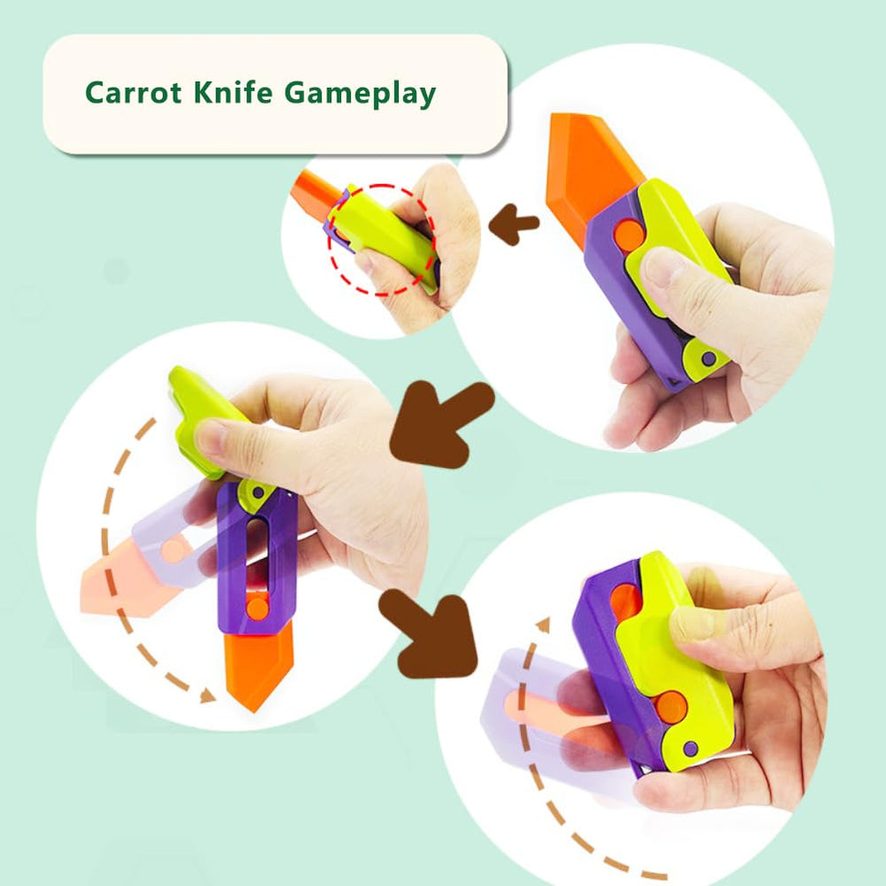 ToySupplyFun 3D Fidget Knife Toy lighting front view for mood-boosting play