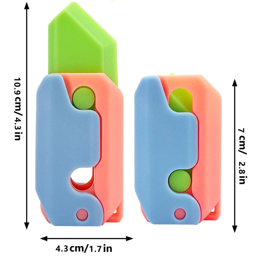ToySupplyFun 3D Fidget Knife Toy lighting side view for color-inspired focus