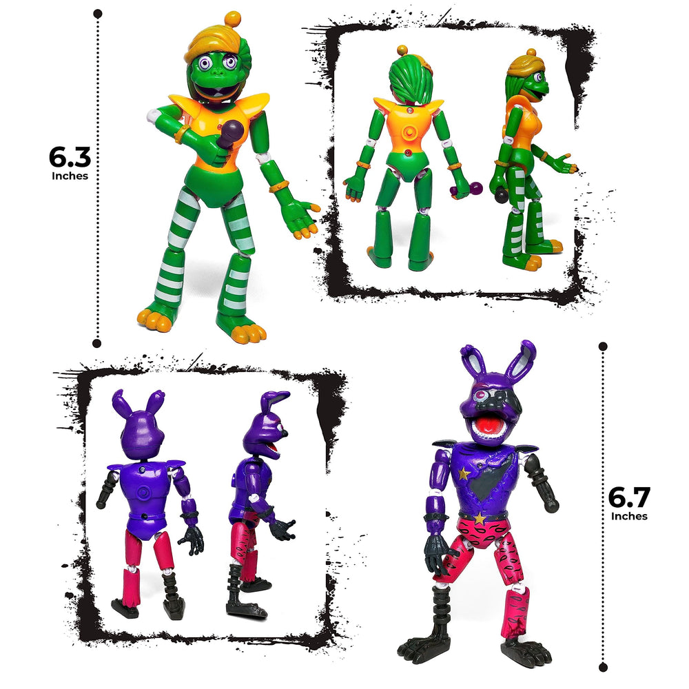 Toysvill Glamrock Chica action figure, bold details for display
