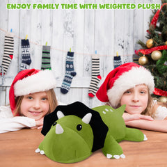 TOYSYM Triceratops weighted plush gift-ready for birthdays or holidays