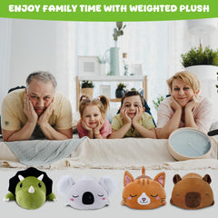 TOYSYM Triceratops weighted plush travel-ready for car rides