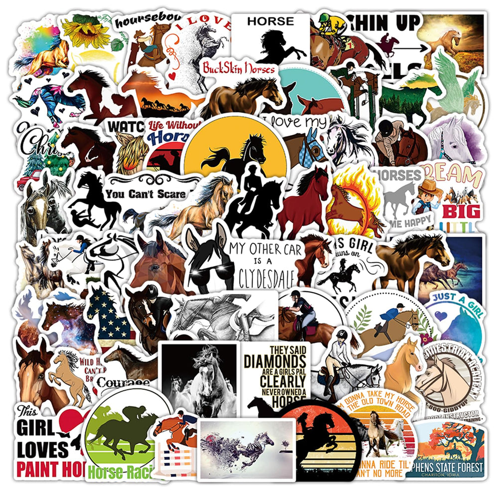 ToytoTou horse stickers pack for versatile personalization on gear