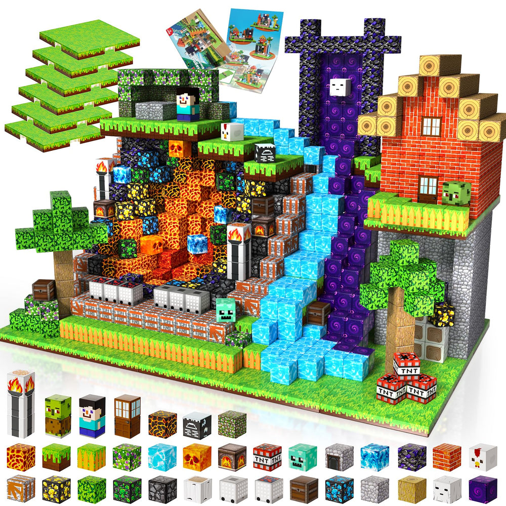 ToyUnited 200-piece magnetic blocks for creative STEM play and sturdy structures.