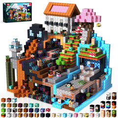 ToyUnited 300pcs magnetic blocks arranged for imaginative building and STEM exploration.