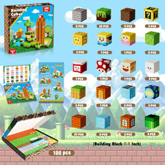 ToyUnited magnetic blocks colorful cubes promoting imagination and fine motor skills during building.