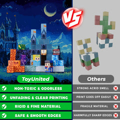 ToyUnited STEM learning blocks enhance hand eye coordination during play.