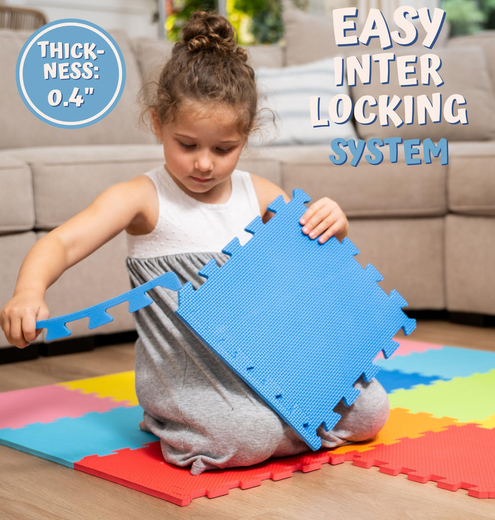 ToyVelt ABC alphabet design tiles support early learning with bright visuals.