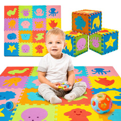 ToyVelt foam puzzle floor mat with sea animals promotes imaginative play on soft tiles.