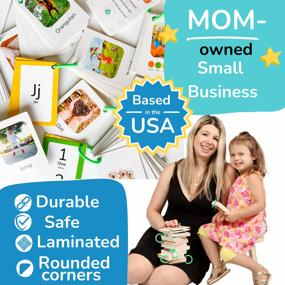TOYVENTIVE Montessori-inspired learning cards support structured preschool activities.