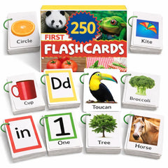 TOYVENTIVE thick flash cards with rings for toddlers boost early recognition and tactile learning.