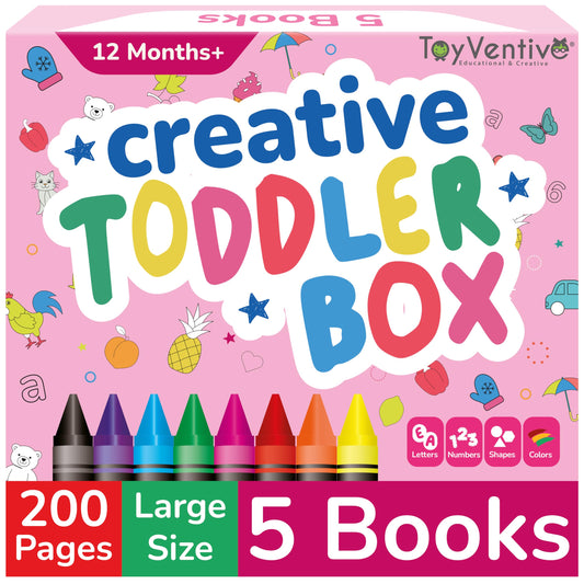TOYVENTIVE coloring books cover invites toddlers to start creative exploration