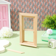 Toyvian paintable dollhouse window lets you personalize colors to match themes.