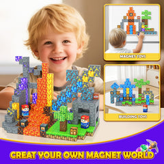 Toyvimo mine-world pieces enable vibrant, multi-piece construction adventures.
