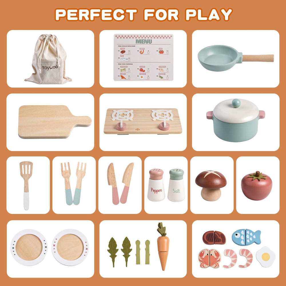Toywoo gift packaging makes this toddler cooking set an ideal present