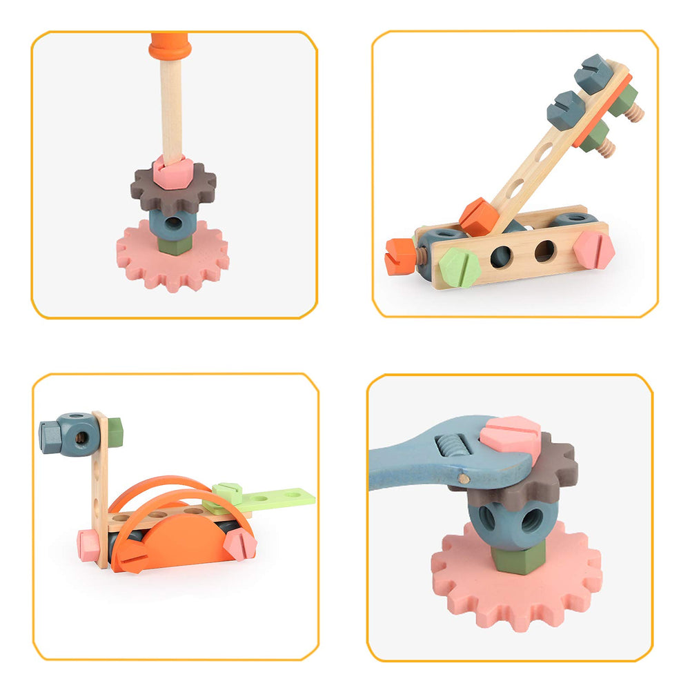 Toywoo sorting and stacking pieces enabling creative building challenges.