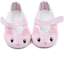 TOYYSB pink bow boots super cute detail that brightens any 18-inch doll look.