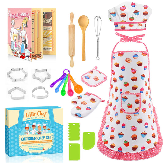 Toyze apron for girls, kid-friendly design encourages hands-on cooking.