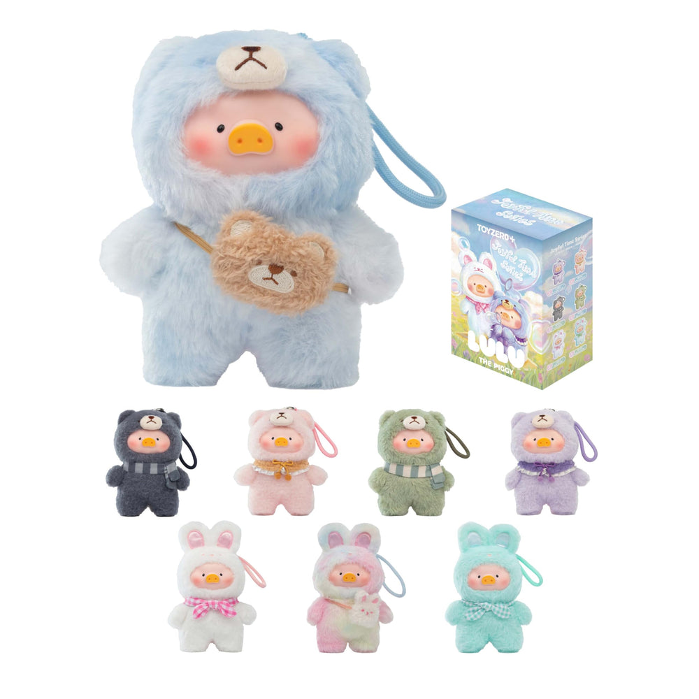 TOYZERO Lulu Piggy blind box shows six cute plush figures for gifting or display.