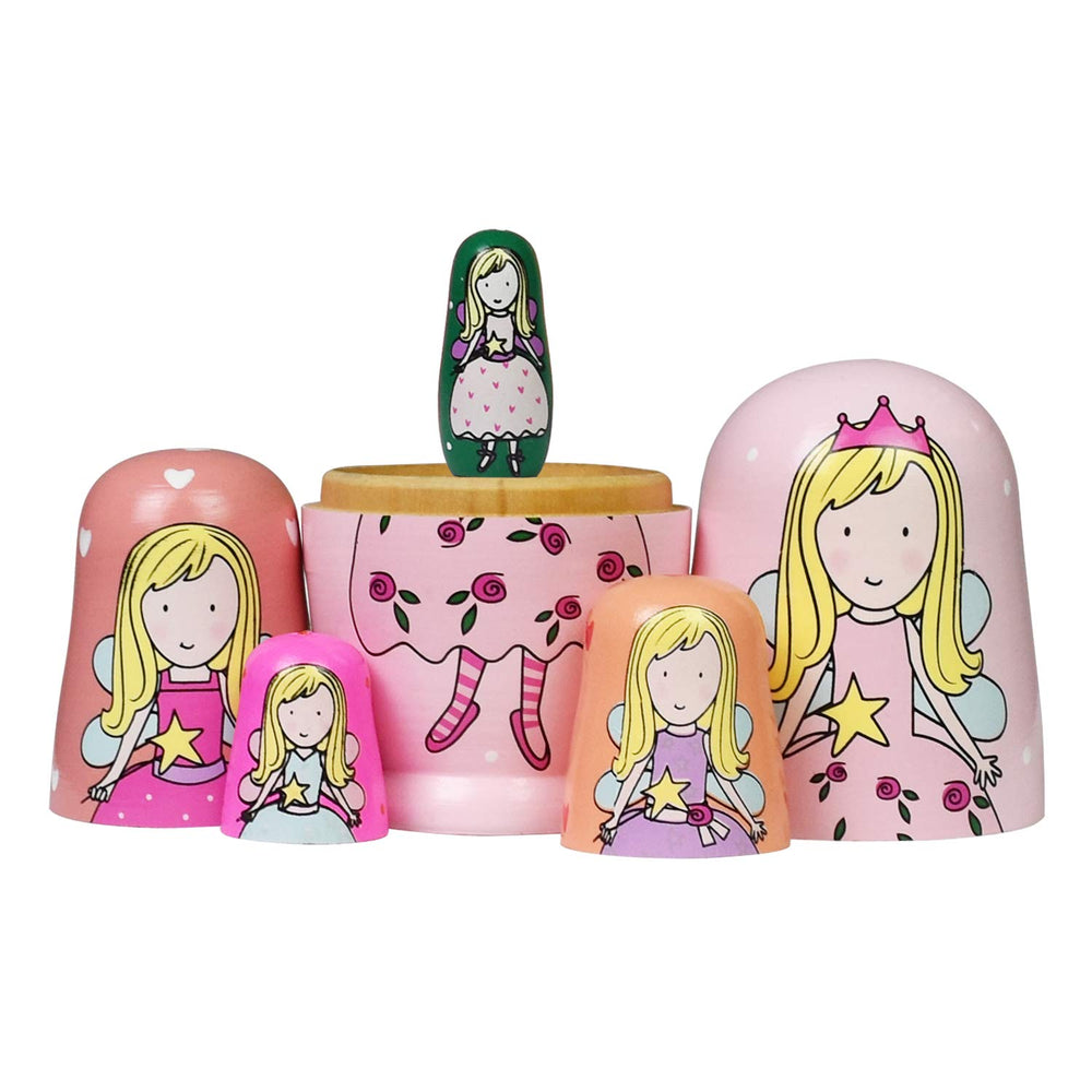 Tphon hand-painted animals on nesting dolls for playful room décor