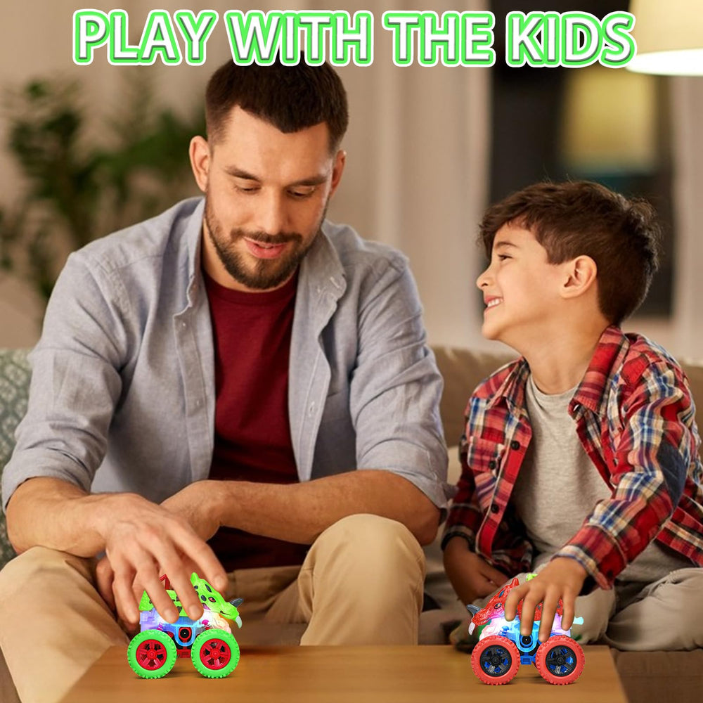 TQBYNJ child-handled dinosaur monster truck for hands-on learning and fun.