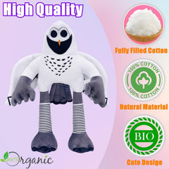 TQJOUJOU owl plushie with soft brown fabric and dark accents for forest look