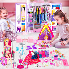 TQRAZ 11.5-inch dolls with clothes and accessories ready for imaginative dressing