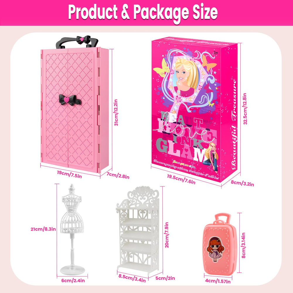 TQRAZ fashion-dresses set for stylish interchangeable looks during play