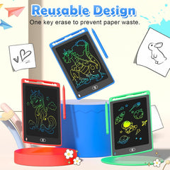 TQU LCD writing tablet with front erase button for quick clearing.